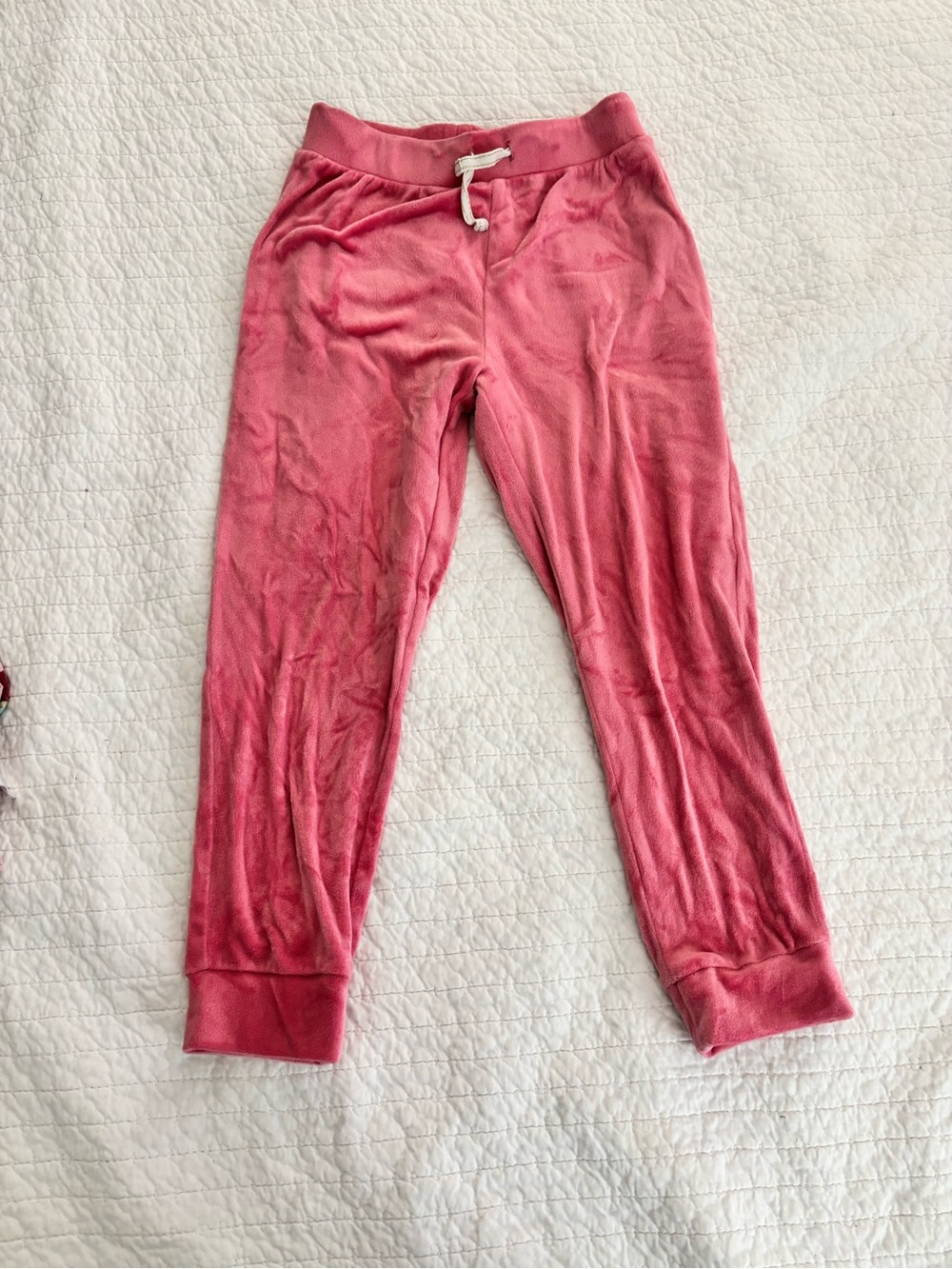 Crewcuts Plush Pink Drawstring Joggers